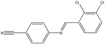 4-{[(E)-(2,3-dichlorophenyl)methylidene]amino}benzonitrile Struktur