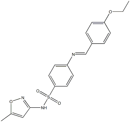 4-{[(E)-(4-ethoxyphenyl)methylidene]amino}-N-(5-methyl-3-isoxazolyl)benzenesulfonamide Structure