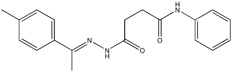 4-{2-[(E)-1-(4-methylphenyl)ethylidene]hydrazino}-4-oxo-N-phenylbutanamide Structure