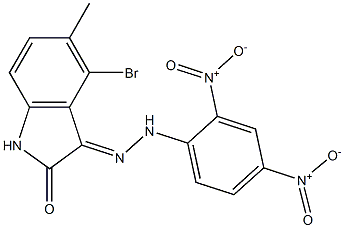 4-bromo-5-methyl-1H-indole-2,3-dione 3-[N-(2,4-dinitrophenyl)hydrazone] Structure