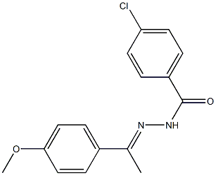 4-chloro-N'-[(E)-1-(4-methoxyphenyl)ethylidene]benzohydrazide Struktur