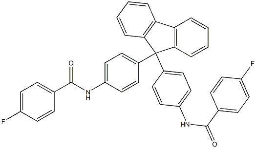 4-fluoro-N-[4-(9-{4-[(4-fluorobenzoyl)amino]phenyl}-9H-fluoren-9-yl)phenyl]benzamide 结构式