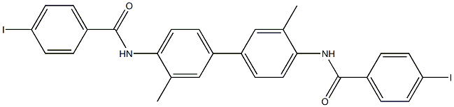 4-iodo-N-{4'-[(4-iodobenzoyl)amino]-3,3'-dimethyl[1,1'-biphenyl]-4-yl}benzamide Struktur