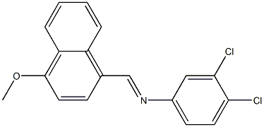 3,4-dichloro-N-[(E)-(4-methoxy-1-naphthyl)methylidene]aniline Structure