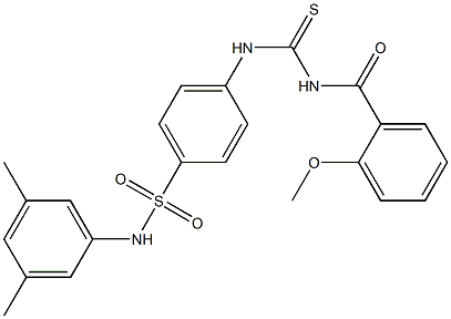 N-(3,5-dimethylphenyl)-4-({[(2-methoxybenzoyl)amino]carbothioyl}amino)benzenesulfonamide Struktur