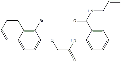 N-allyl-2-({2-[(1-bromo-2-naphthyl)oxy]acetyl}amino)benzamide Structure