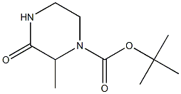 tert-butyl 2-methyl-3-oxo-1-piperazinecarboxylate Structure