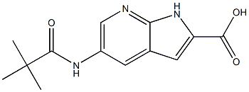 5-pivalamido-1H-pyrrolo[2,3-b]pyridine-2-carboxylic acid Structure