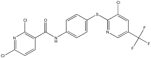 2,6-dichloro-N-(4-{[3-chloro-5-(trifluoromethyl)-2-pyridinyl]sulfanyl}phenyl)nicotinamide|