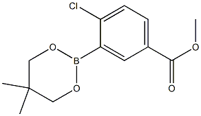 Methyl 4-chloro-3-(5,5-dimethyl-1,3,2-dioxaborinan-2-yl)benzoate Struktur