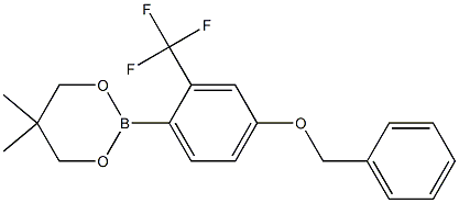 2-[4-Benzyloxy-2-(trifluoromethyl)phenyl]-5,5-dimethyl-1,3,2-dioxaborinane 化学構造式
