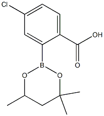 4-Chloro-2-(4,4,6-trimethyl-1,3,2-dioxaborinan-2-yl)benzoic acid Struktur