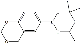 6-(4,4,6-Trimethyl-1,3,2-dioxaborinan-2-yl)-4H-1,3-benzodioxine Struktur