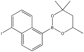 2-(5-Iodonaphthalen-1-yl)-4,4,6-trimethyl-1,3,2-dioxaborinane Structure