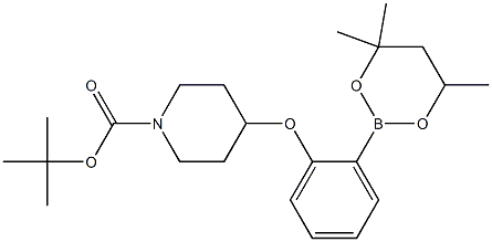 tert-Butyl 4-[2-(4,4,6-trimethyl-1,3,2-dioxaborinan-2-yl)phenoxy]piperidine-1-carboxylate Structure