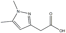 2-(1,5-Dimethyl-1H-pyrazol-3-yl)acetic acid ,97% Struktur