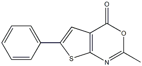 2-甲基-6-苯基-4H-噻吩[2,3-D][1,3]氧嗪-4-酮 结构式
