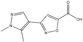3-(1,5-dimethyl-1H-pyrazol-4-yl)isoxazole-5-carboxylic acid,,结构式