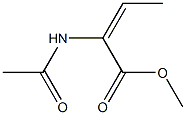 (E)-2-(アセチルアミノ)-2-ブテン酸メチル 化学構造式