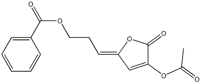 (4Z)-7-Benzoyloxy-2-acetoxy-4-hydroxyhepta-2,4-dienoic acid 1,4-lactone Structure