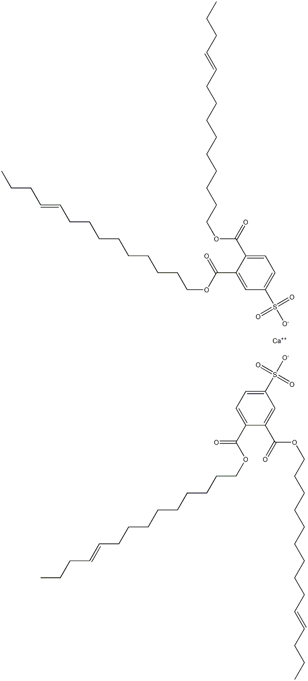Bis[3,4-di(10-tetradecenyloxycarbonyl)benzenesulfonic acid]calcium salt Struktur