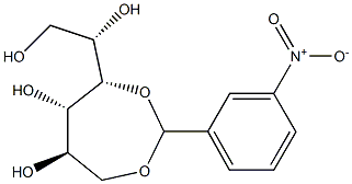 1-O,4-O-(3-Nitrobenzylidene)-L-glucitol Struktur