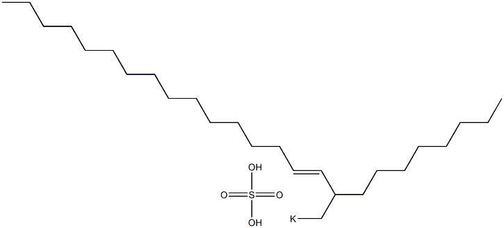 Sulfuric acid 2-octyl-3-octadecenyl=potassium ester salt