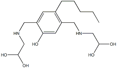 2,5-Bis[[(2,2-dihydroxyethyl)amino]methyl]-4-pentylphenol Struktur