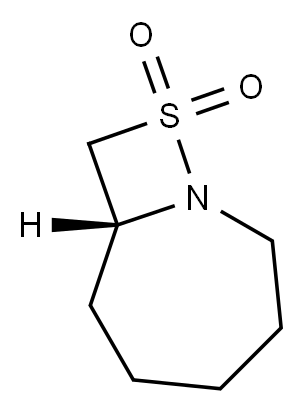 (7R)-1-アザ-9-チアビシクロ[5.2.0]ノナン9,9-ジオキシド 化学構造式