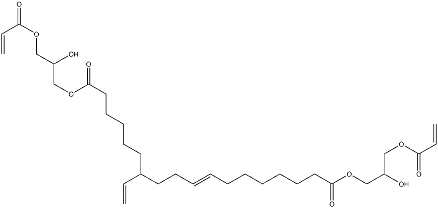 11-Vinyl-7-hexadecene-1,16-dicarboxylic acid bis(3-acryloyloxy-2-hydroxypropyl) ester Struktur