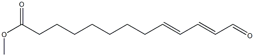(9E,11E)-12-ホルミル-9,11-ドデカジエン酸メチル 化学構造式