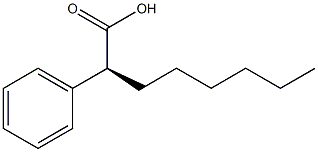 [S,(+)]-2-フェニルオクタン酸 化学構造式