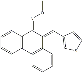 (10E)-9-(Methoxyimino)-10-(3-thienylmethylene)-9,10-dihydrophenanthrene Struktur
