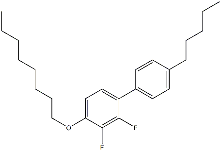 4-Octyloxy-4'-pentyl-2,3-difluoro-1,1'-biphenyl Struktur