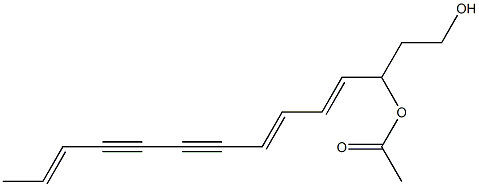 (4E,6E,12E)-4,6,12-Tetradecatriene-8,10-diyne-1,3-diol 3-acetate Structure
