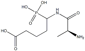 5-(L-アラニルアミノ)-5-ホスホノ吉草酸 化学構造式