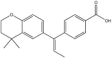 4-[(E)-1-[(3,4-Dihydro-4,4-dimethyl-2H-1-benzopyran)-6-yl]-1-propenyl]benzoic acid Structure