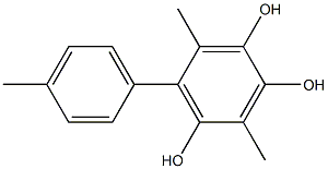 3,6-Dimethyl-5-(4-methylphenyl)benzene-1,2,4-triol Structure