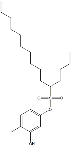 5-Pentadecanesulfonic acid 3-hydroxy-4-methylphenyl ester Structure