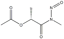[2R,(+)]-2-(Acetyloxy)-N-methyl-N-nitrosopropionamide Struktur