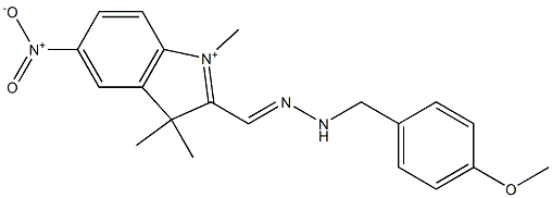 2-[[2-[(4-Methoxyphenyl)methyl]hydrazono]methyl]-1,3,3-trimethyl-5-nitro-3H-indolium
