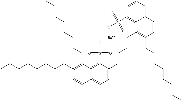 Bis(7,8-dioctyl-1-naphthalenesulfonic acid)barium salt Structure