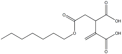 3-Butene-1,2,3-tricarboxylic acid 1-heptyl ester Structure