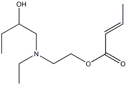 (E)-2-Butenoic acid 2-[N-ethyl-N-(2-hydroxybutyl)amino]ethyl ester Struktur