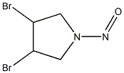 3,4-ジブロモ-1-ニトロソピロリジン 化学構造式