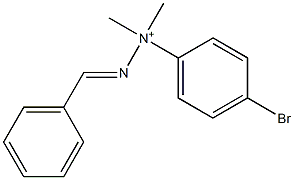 (E)-2-Benzylidene-1-(p-bromophenyl)-1,1-dimethylhydrazinium Struktur