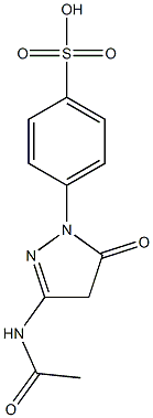3-アセチルアミノ-1-(4-スルホフェニル)-2-ピラゾリン-5-オン 化学構造式