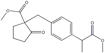 2-[p-(1-Methoxycarbonyl-2-oxocyclopentylmethyl)phenyl]propionic acid methyl ester
