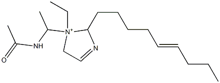 1-[1-(Acetylamino)ethyl]-1-ethyl-2-(5-nonenyl)-3-imidazoline-1-ium Struktur