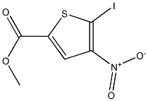 2-Iodo-3-nitrothiophene-5-carboxylic acid methyl ester Structure